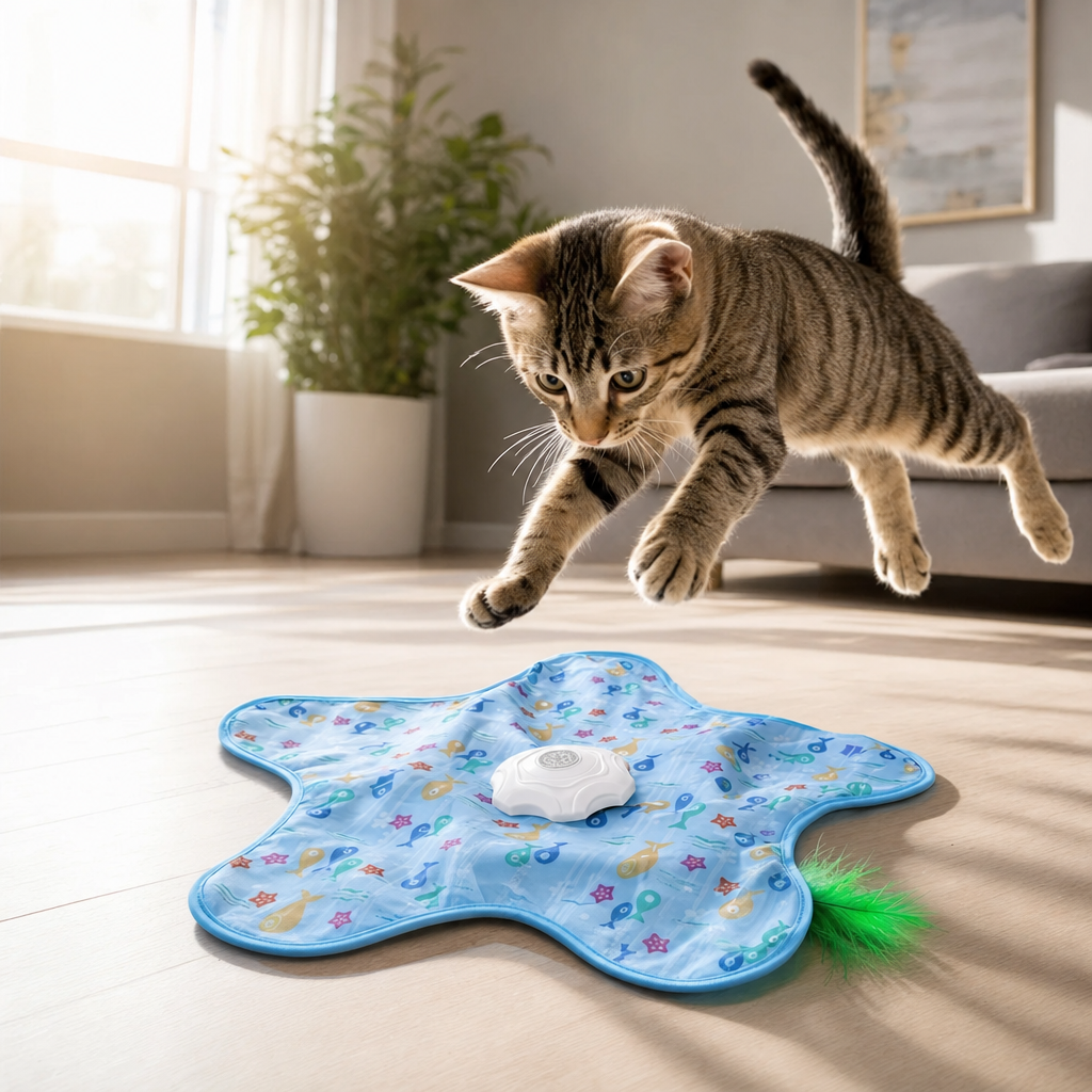 Versteckspiel für Katzen mit Feder – weckt ihre Neugier und bringt sie täglich in Bewegung