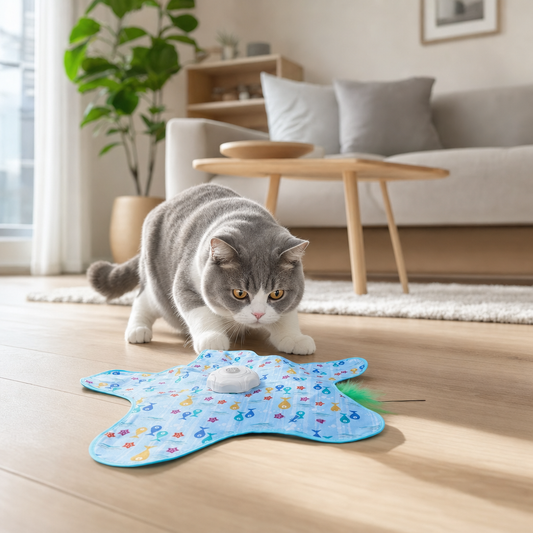 Versteckspiel für Katzen mit Feder – weckt ihre Neugier und bringt sie täglich in Bewegung